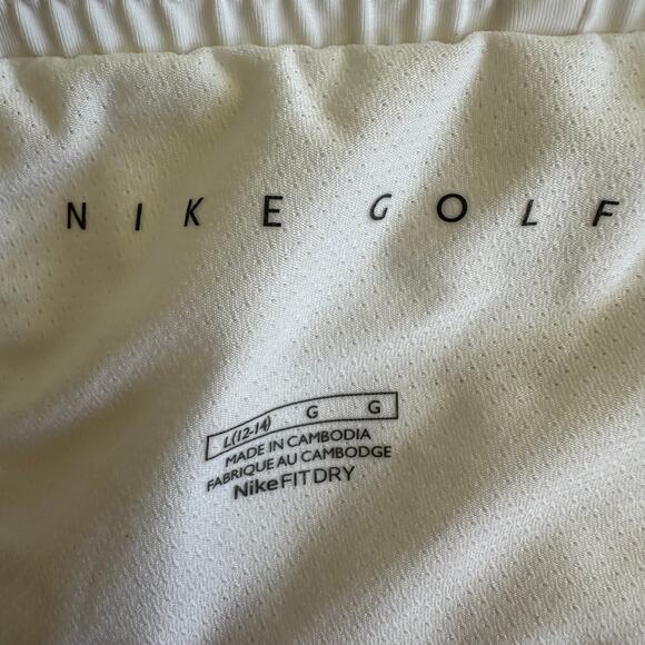 Nike Golf Skort Dri Fit Active Tennis Golf Pickleball Pockets White Womens Large - Picture 6 of 12